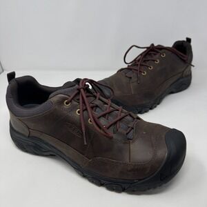 Keen Targhee III Brown Leather Lace Up Oxford Shoes 1023288 Men's 14 Wide